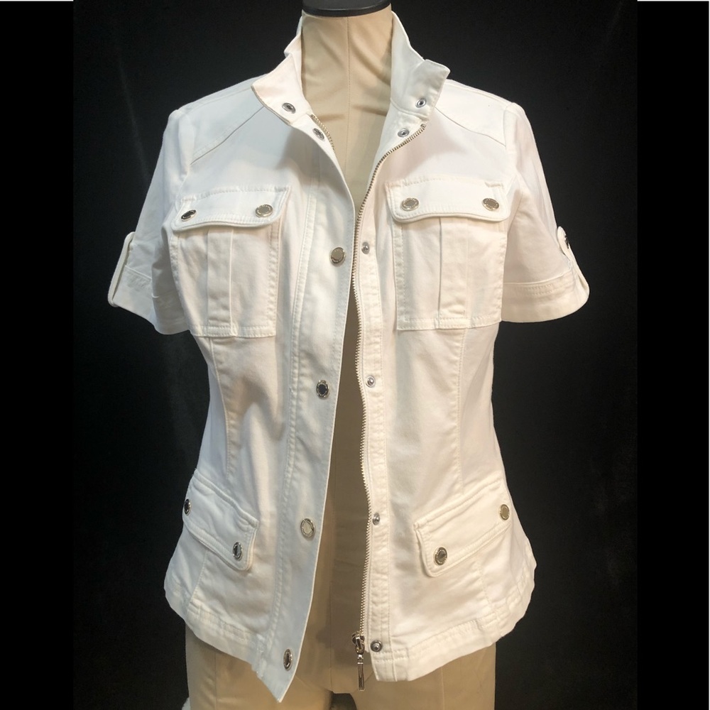 WHBM white jacket size 10